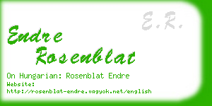 endre rosenblat business card
